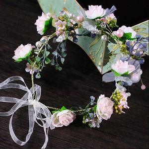 Flower Crown Floral Wreath BOHO Garland Headband for Communion Wedding Festivals